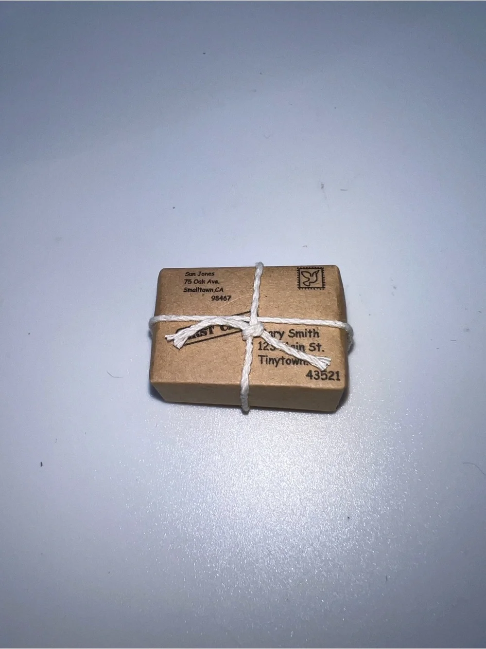 Mini Kraft Gift Box with White Twine